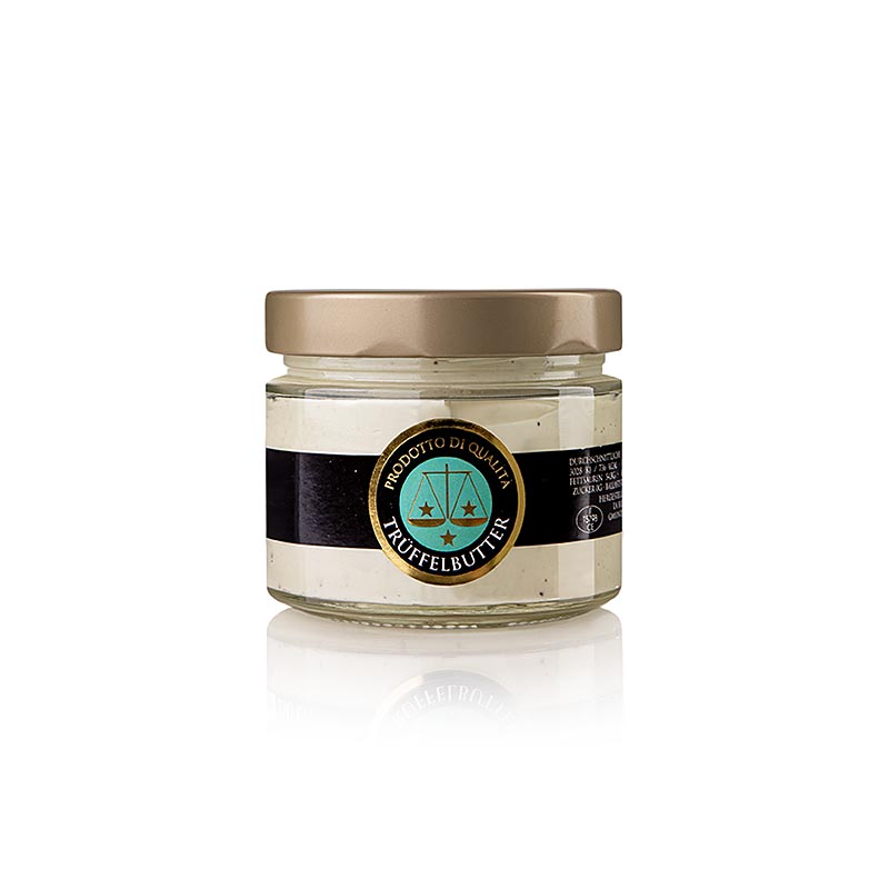 Trüffelbutter-Zubereitung, mit Sommertrüffel, Alba, 80 g - Luxuriöse Buttermischung mit 5 % Trüffelanteil, ideal zum Verfeinern von Gerichten wie Pasta, Risotto und Saucen