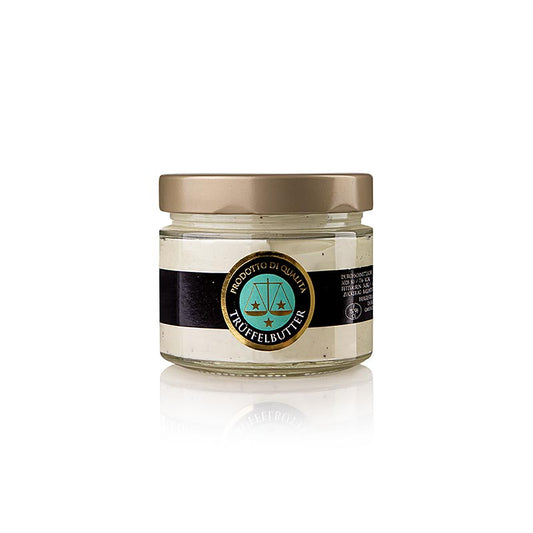 Trüffelbutter-Zubereitung, mit Sommertrüffel, Alba, 80 g - Luxuriöse Buttermischung mit 5 % Trüffelanteil, ideal zum Verfeinern von Gerichten wie Pasta, Risotto und Saucen