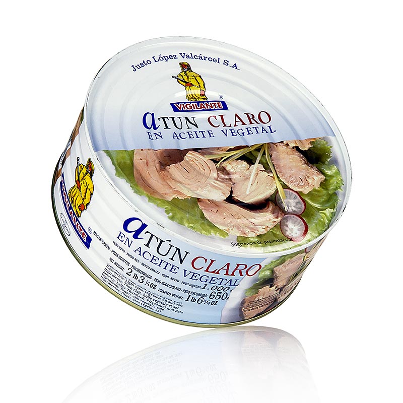 German:
Große Dose mit Weißem Thunfisch in Öl von Justo Lopez Valeaucel, 1 kg