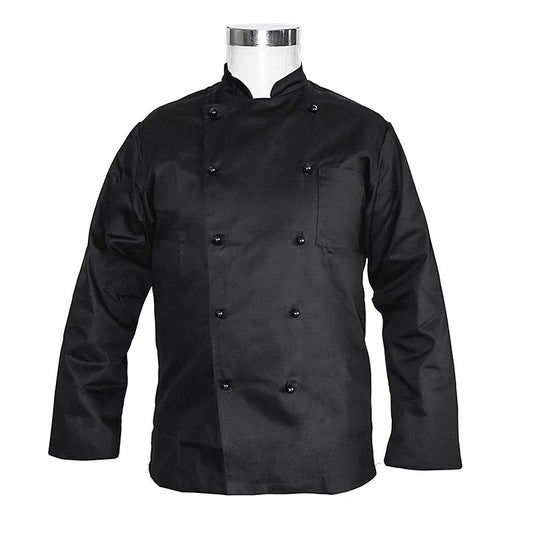 Veste de cuisine Basic, noir, taille L, 10 boutons inclus, Karlowsky, 1 pc