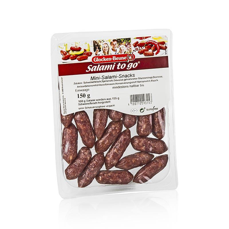 Mini salami, piccoli salamini leggermente affumicati, circa 20-24 Pezzi, 150 g