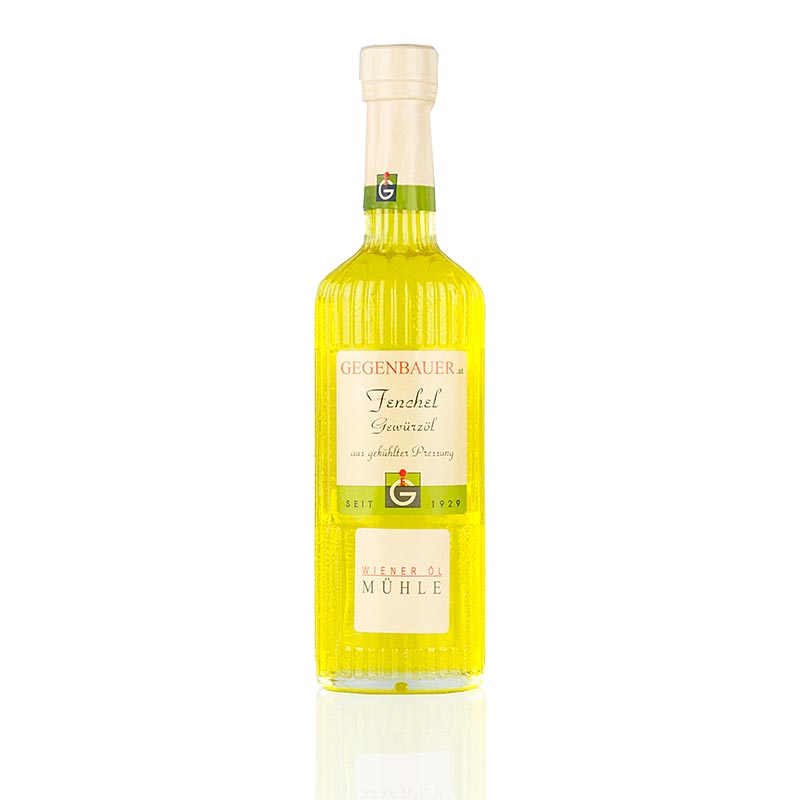 Gewürzöl Fenchel mit Sonnenblumenkernöl, 250 ml - Hochwertiges Gewürzöl aus Sonnenblumenkernen und Minze, gewonnen durch spezielles Pressverfahren in der Wiener Öl Mühle Perfekt zum Verfeinern von Salaten, Pasta, Fisch, Fleisch, Gemüse und Suppen Freuen Sie sich auf kreative Kochexperimente!