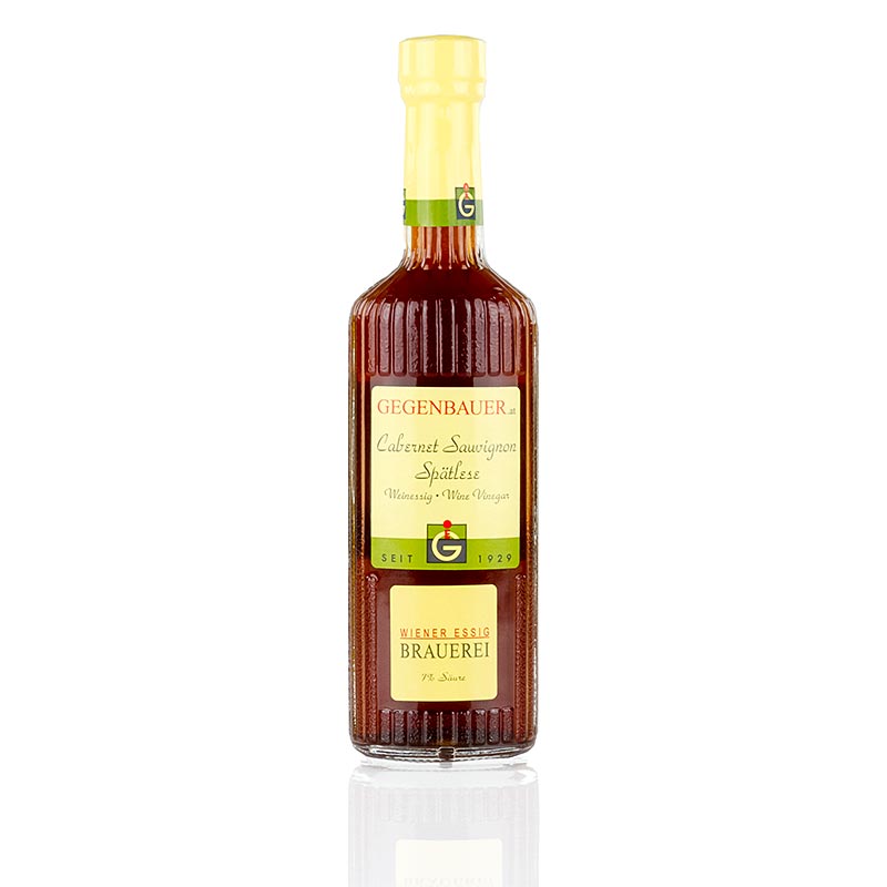 Weinessig Cabernet Sauvignon, 6% Säure, 250 ml - Rotweinessig aus Spätlese-Wein der Sorte Cabernet-Sauvignon, fermentiert und gereift in Eichenfässern