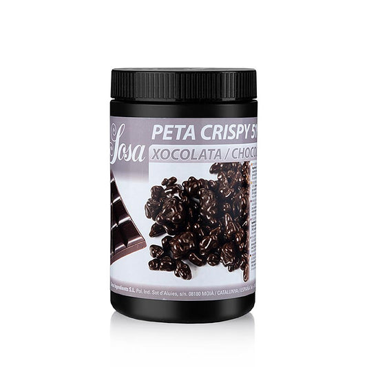 Knisternde Peta Crispy (Knallbrause) mit Zartbitter Schoko-Ummantelung, wetterfest, 900 g, ideal zum Bestreuen und Dekorieren von Eis, Mousse, Desserts, Kuchen und vielem mehr, entwickelt in Verbindung mit Flüssigkeiten eine knackige Überraschung im Mund