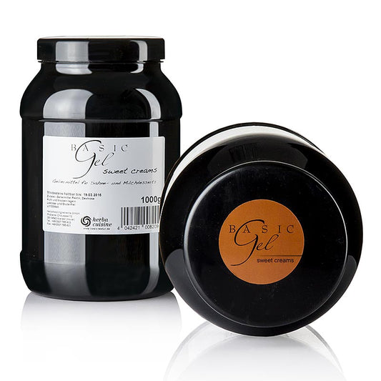 Gel - für süße Cremes, Braun, vegan, Herbacuisine, 1 kg - Herstellung von köstlichen, süssen Cremes mit brauner Farbe