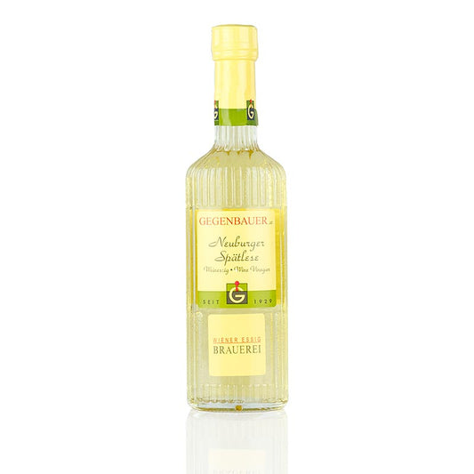 Weinessig Neuburger, 6% Säure, 250 ml - Mild und hochwertig aus Weißwein-Trauben der Sorte Neuburger hergestellt, ohne Zugabe von Schwefel für optimale Qualität
