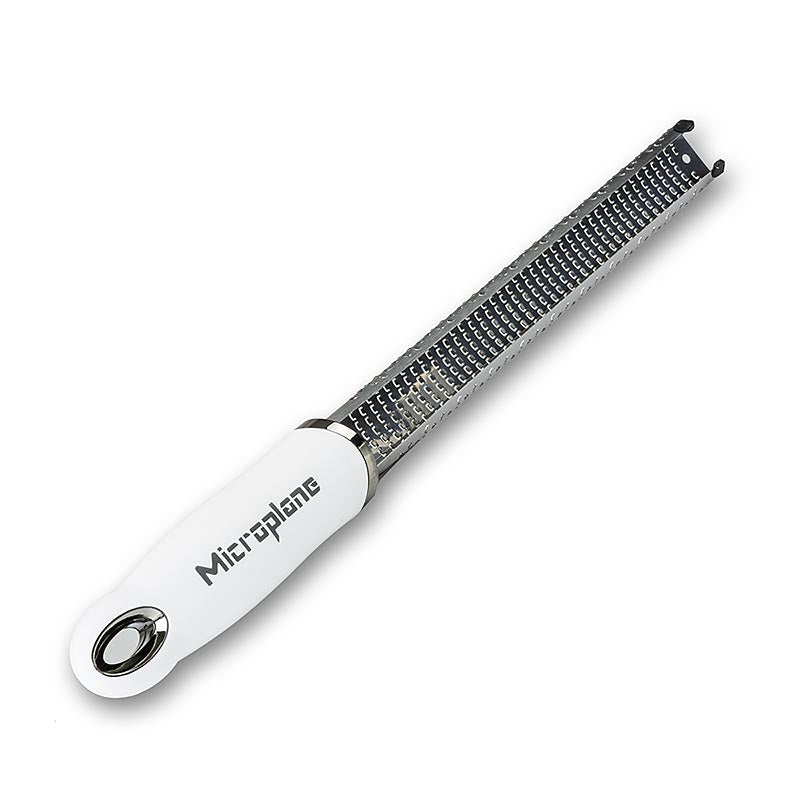 Microplane - Premium Classic - Stab, Zesten Reibe, Griff weiß/soft-touch, 1 St