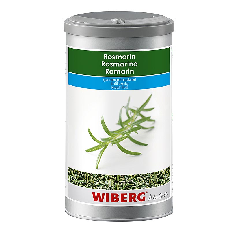 Trockener Rosmarin von Wiberg, 140 g, ideal zum Verfeinern von Salaten, Marinaden, Suppen, Saucen, Fleisch, Geflügel, Wild, Fisch, Krustentieren, Pilzen und Gemüse, entfaltet sein Aroma am besten beim Braten