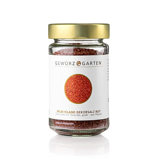 Gewürzgarten Palm Island Pacific-Salz, Dekorsalz mit roter Tonerde, grob, Hawaii, 220 g - Spezialsalz für künstlerischen Einsatz, nicht für Kochkunst