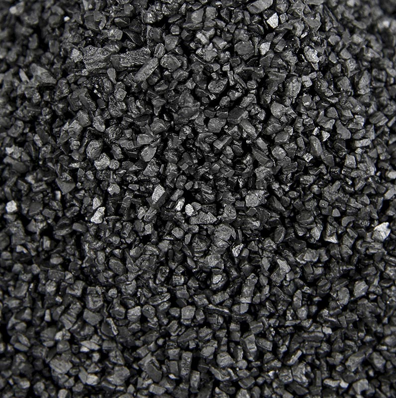 Schwarzes Pacific-Salz mit Aktivkohle, grob, Hawaii, 1 kg für künstlerischen Einsatz