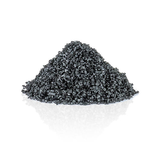 Palm Island, schwarzes Pacific-Salz, Dekorsalz mit Aktivkohle, grob, Hawaii, 1 kg