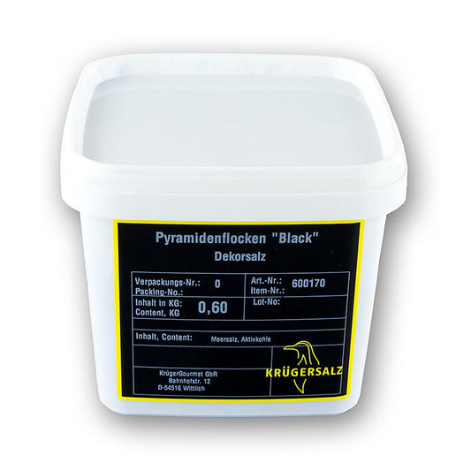 Dekorsalz schwarz in Pyramidenform, Petros, Zypern, 600 g