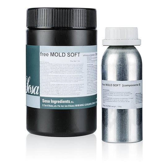 Sosa - Freemold Soft, zum Herstellen von weichen/flexiblen Silikonformen, 1,1 kg, 2 tlg.