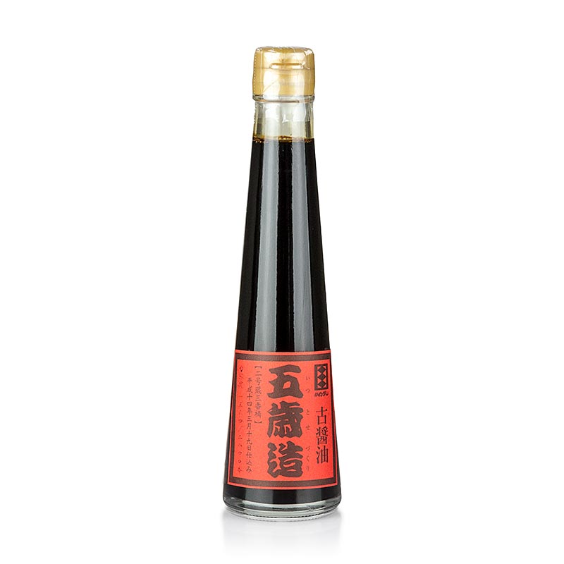 Soja-Sauce - 5 Jahre im japanischen Eichenfass gereift, 200 ml: Handwerklich hergestellte Sojasauce mit intensivem Aroma und ausgewogenem Geschmack, gereift in japanischen Eichenfässern für subtile Holznoten