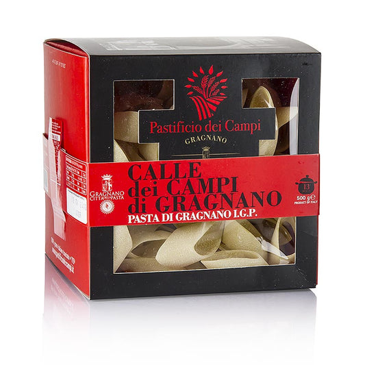 Pastificio dei Campi - No54 Calle, unförmige Ringnudel, Pasta di Gragnano, IGP/gU, 500 g - Hochwertige Gragnano Pasta, hergestellt in Gragnano, Italien, aus Hartweizenmehl und lokalem Grundwasser, IGP zertifiziert