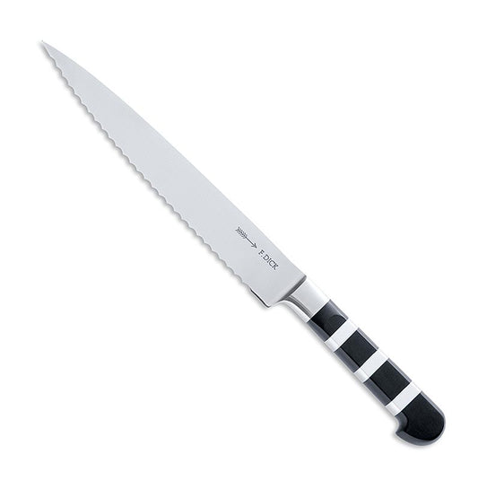 Tranchiermesser der Serie 1905, 21cm, mit Wellenschliff und exklusiv-klassischem Design, hergestellt aus deutschem Edelstahl und mit einzigartiger Verbindung von Stahlringen und Kunststoffringen für höchstes Hygieneniveau und exzellente Qualität