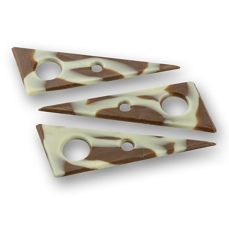 Topper decorativo "Tramontana" - triangolo, forato, latte intero, marmorizzato, 600 g, 131 pz.