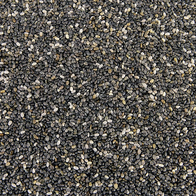 English:
Organic 1 kg package of Chia-Samen, a popular and nutrient-packed superfood