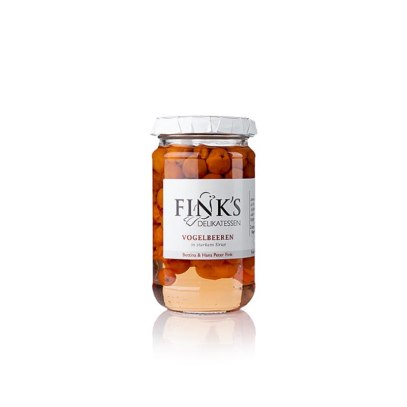 Wilde Vogelbeeren in Sirup, 210 g - Aromatische Delikatesse aus steirischem Obstland, ideal zu Wildgerichten und Desserts Hergestellt von Fink´s Echte Delikatessen in Walkersdorf