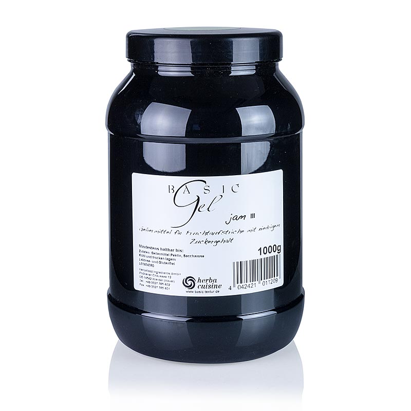 Veganer Gelierzucker in grüner Verpackung für die Herstellung von Konfitüren und Marmeladen, frei von Zusatzstoffen und Allergenen gemäß EU-Verordnung