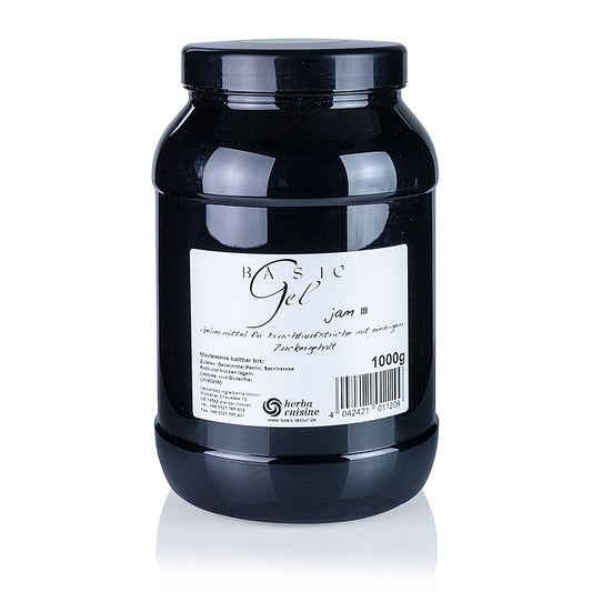 Veganer Gelierzucker in grüner Verpackung für die Herstellung von Konfitüren und Marmeladen, frei von Zusatzstoffen und Allergenen gemäß EU-Verordnung