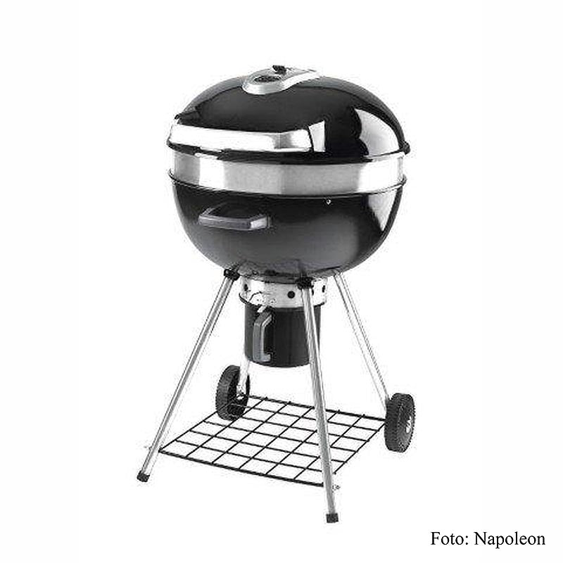 Black Napoleon Holzkohle Kugelgrill PRO 22K-LEG-2, with rollbar, 57cm diameter, outdoor barbecue grill