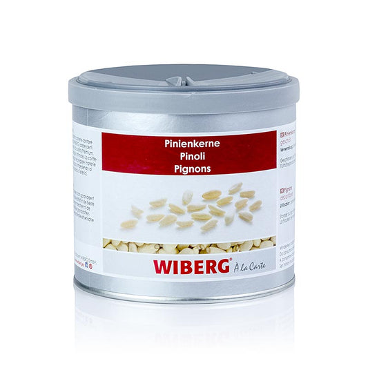 Geschälte Pinienkerne von Wiberg, verpackt in 280 g - fein-aromatisch und ideal für Salate, Suppen und Backwaren