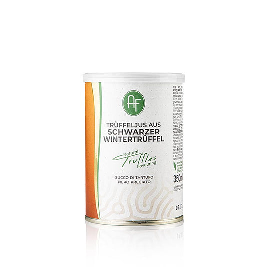 Trüffel Jus von Perigordtrüffeln (Tuber melanosporum), Appennino, 350 ml - Eine Flasche mit 350 ml köstlichem Trüffeljus aus Perigordtrüffeln, perfekt für Gourmet-Gerichte
