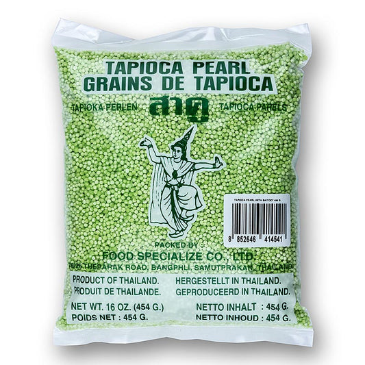 Tapiokaperlen mit Pandanusaroma, 454 g, auch bekannt als Sago oder Froschaugen, perfekt zum Servieren mit Kokosmilch, heiß oder kalt