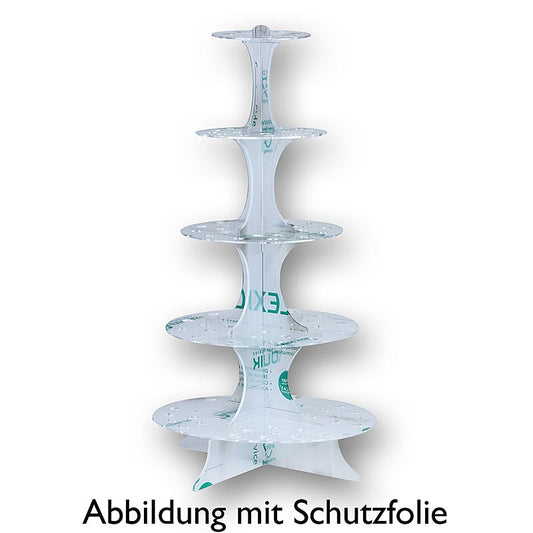 Mini-Waffelhörnchen-Halter aus Plexiglas mit 5 Etagen, 69cm Hoch, für 100 Hörnchen, ideal für Buffets und Veranstaltungen