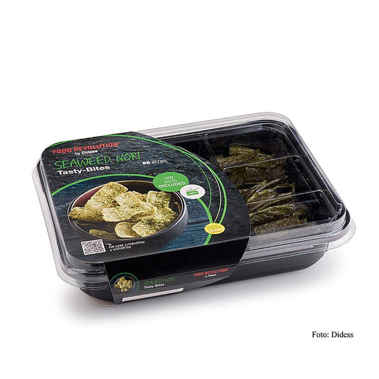 Tasty Bites Seaweed-Nori - Fingerfood auf Reisbasis zum Frittieren, 70 g, 95 St - Leckeres Fingerfood aus geröstetem Seetang-Nori auf Reisbasis, ideal zum Frittieren, 70 g, 95 Stück