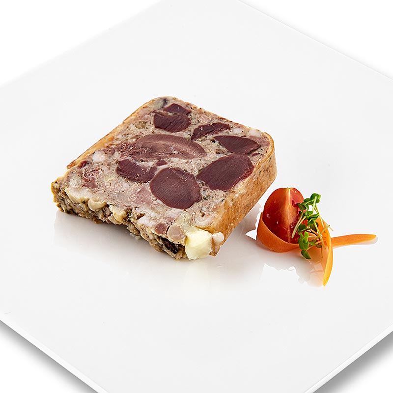 A 1 kg terrine of Vigneronne duck meat with chestnuts, produced by Trapez and Rougié