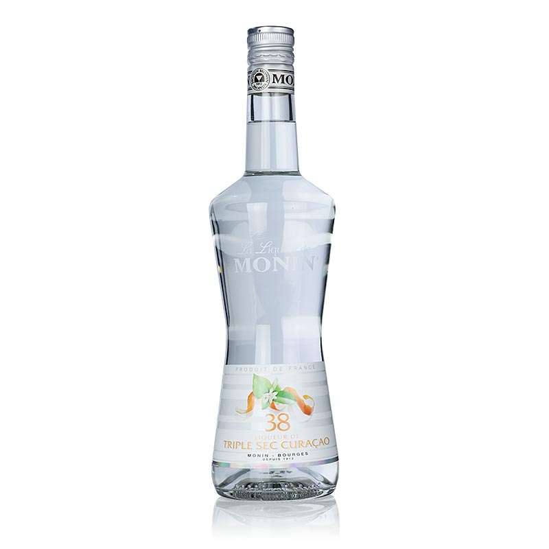 Liqueur de Triple Sec Curacao, Monin, 38% vol, 700 ml - hochwertiger Orangenlikör für köstliche Cocktails und Mixgetränke