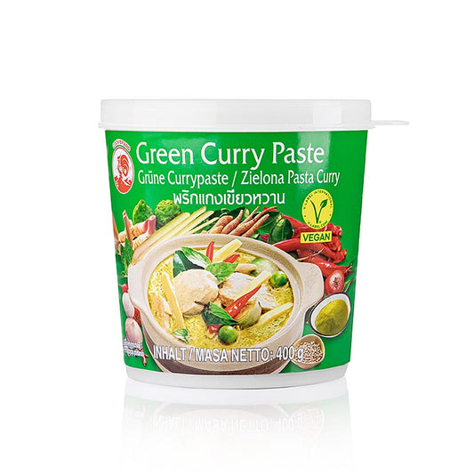 Pâte de curry, vert, cock brand, 400 g