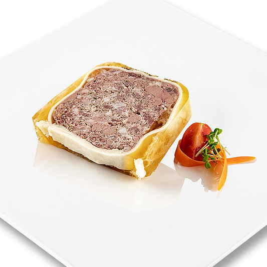 Terrine von Geflügelleber, Rougie, 1 kg - Rustikale und authentische Präsentation einer Terrine Charcutiére mit einem hohen Anteil an Leber (42%) und maximalen Geschmack und Aroma