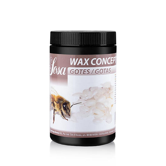 Wax Concept, Bienenwachs Tropfen zum Öl und Fettbinden, 500 g - fettlöslicher Emulgator für Pralinenfüllungen, Dessings, Feuchtigkeitsschutz und Stabilisierung von Ganaches