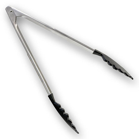 Allzweckzange Edelstahl mit Silikonblatt, 30cm, 1 St - Multifunktionale Zange für die Küche und den Grill, um Schnitzel zu wenden und Blasenbildung zu vermeiden