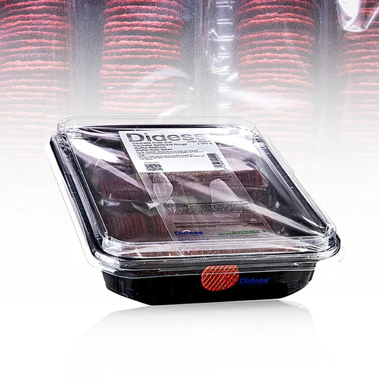 Dekor Waffel - Rote Bete, 250 g, 160 St - Knusprige, farbenfrohe Waffeln zur Dekoration von Desserts und Kuchen, mit subtilem Rote-Bete-Geschmack, in praktischer 250-g-Packung