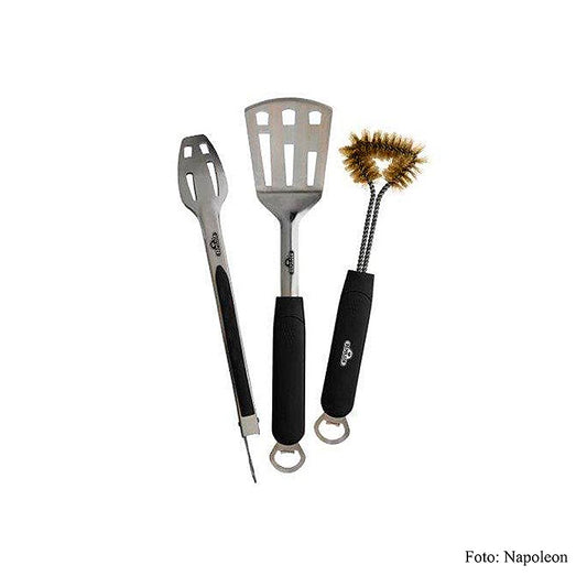 Accessori per barbecue Napoleon - Set di posate da barbecue, 3 pezzi, serie Travel Q, 3 pezzi