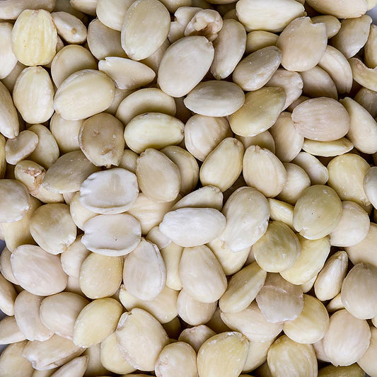 Blanchierte Marcona-Mandeln aus Spanien, Kaliber 14/16, 1 kg - flache, runde Form, unvergleichliches Mandelaroma, hoher Ölgehalt