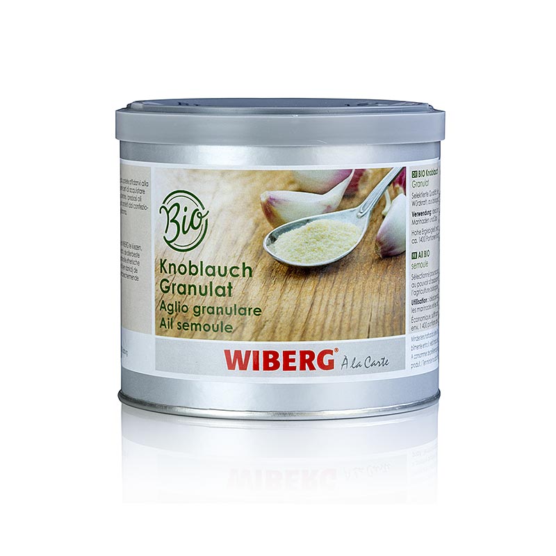 BIO-Knoblauchgranulat von Wiberg, 300 g - 100% Bio-Qualität, praktisch, intensives Aroma, vielseitig in der Küche einsetzbar Kaufen Sie BIO-Knoblauchgranulat in der Schweiz