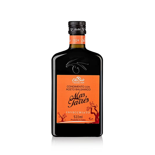 Condimento Aceto Balsamico, 7 Jahre, MAS TARRES, 500 ml - 100 % natürliches Erzeugnis aus alten Weinbergen der Emilia Romagna, ideal zu Parmesan, Fleisch und Salat