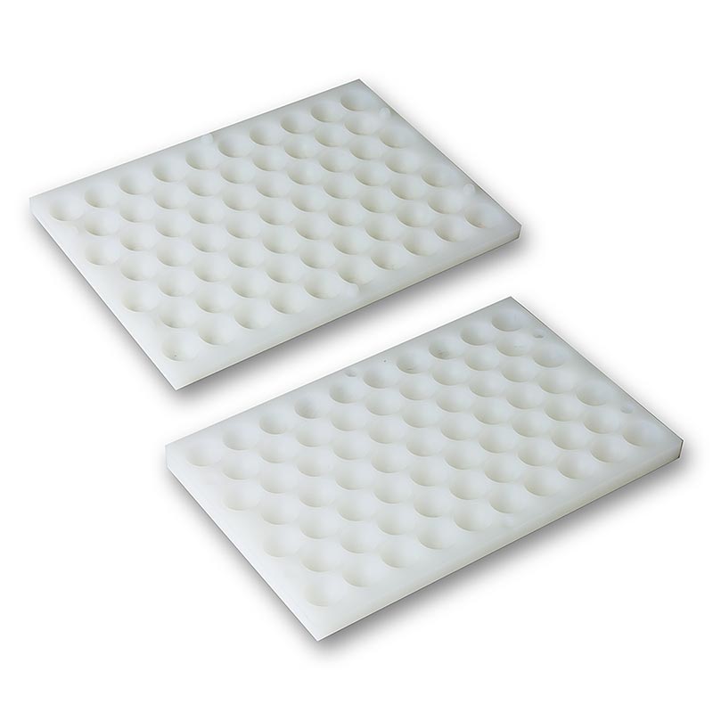 Silikonform für perfekt kugelförmige Einzelportionen und Desserts, 67 Kugeln, 25mm Durchmesser, spülmaschinenfest