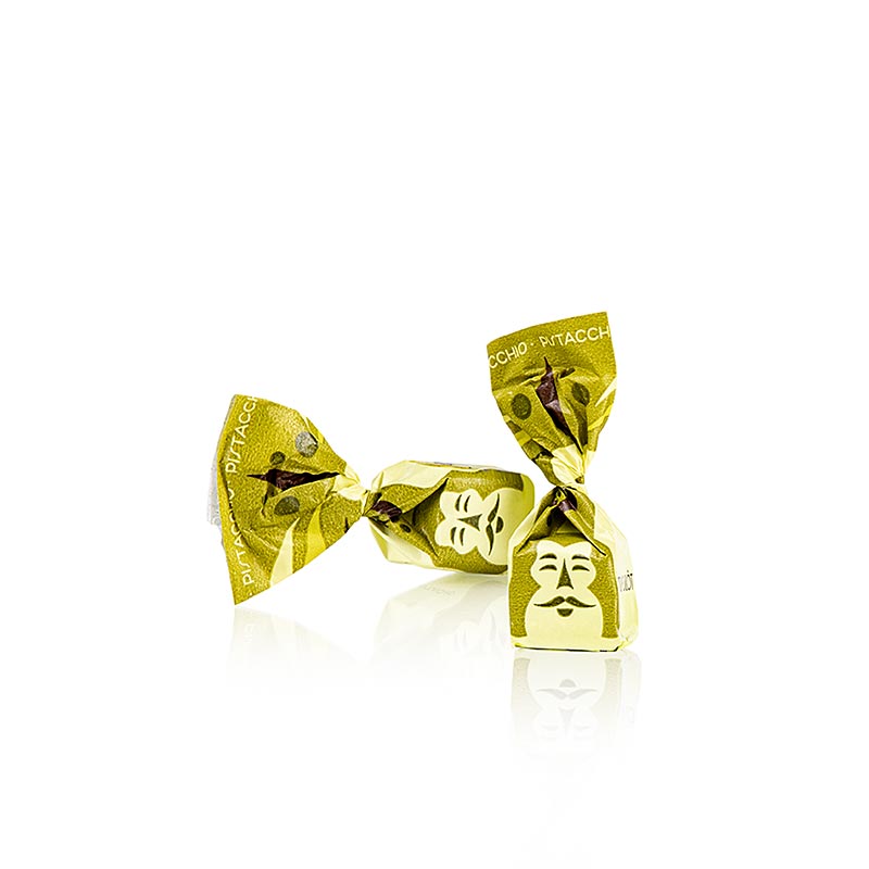 Mini Trüffelpralinen "trifulòt", Pistazien, ca. 7 g, hellgrün, Tartuflanghe, 1 kg