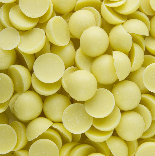 Kakaobutter Callets, 500 g - Hochwertige Kakaobutter in flüssiger Form, hellgoldgelb und mild aromatisch, zum Herstellen von Schokolade, Schmelzschokolade und Kuvertüre verwendet