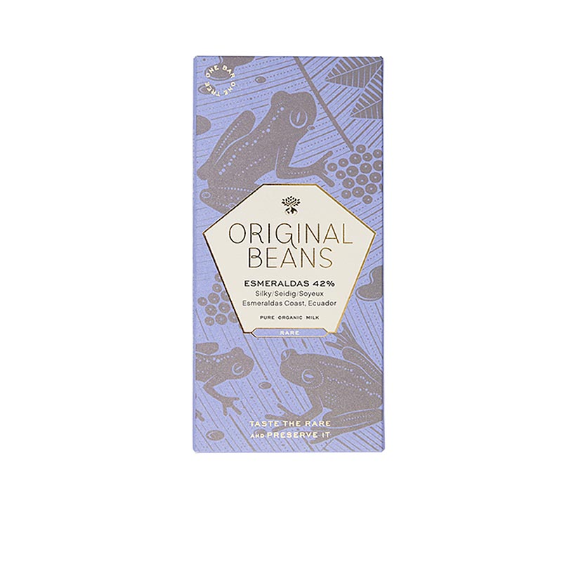 Esmeraldas Ecuador, Tablette de chocolat au lait 42%, 70g, de Original Beans, BIO, 70 g