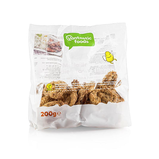 Soja Medaillons, vegan, Vantastic Foods, 200 g - hochwertiges pflanzliches Produkt ohne tierische Inhaltsstoffe, ideal für vegane Ernährung