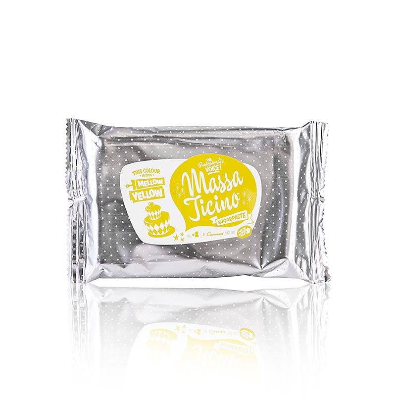 Callebaut - Massa Ticino - Pâte à garnir pour gâteaux, Mellow Yellow, végétalien, sans colorants azoïques, 250 g
