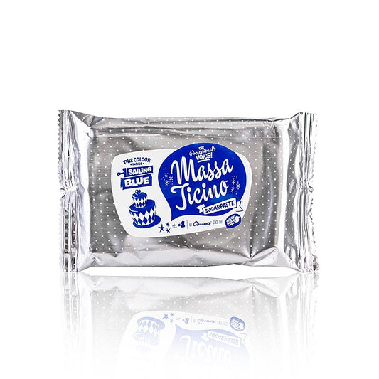 Massa Ticino - Tortengarniermasse, Sailing Blue, Vegan, AZO-Frei, 250 g - Natürliche und vielseitige Sugarpaste für Veganer und Vegetarier