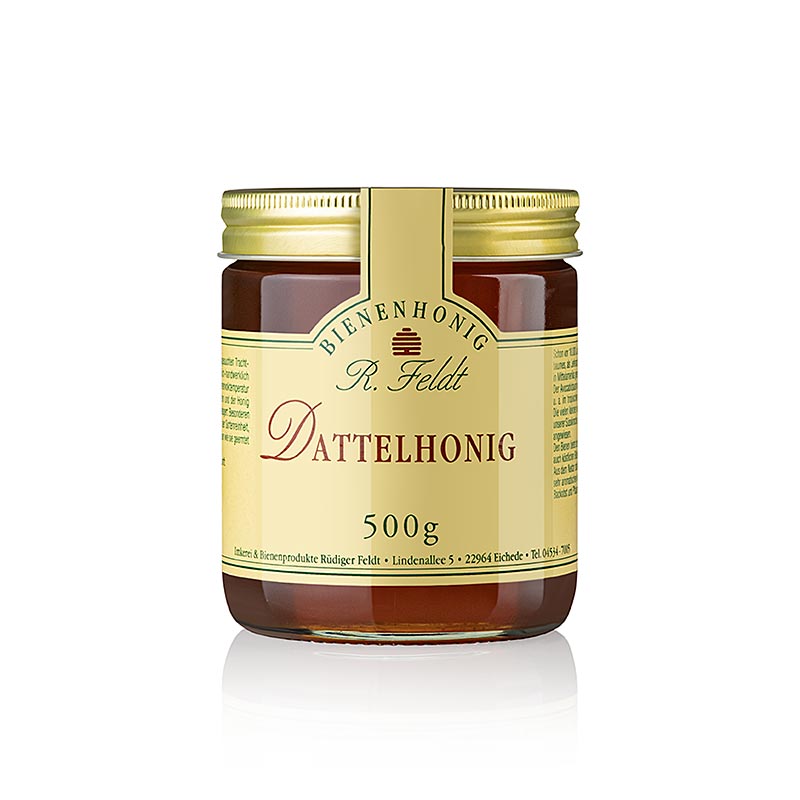 Apiculture Feldt -Miel, foncé, liquide, harmonieux, 500 g
